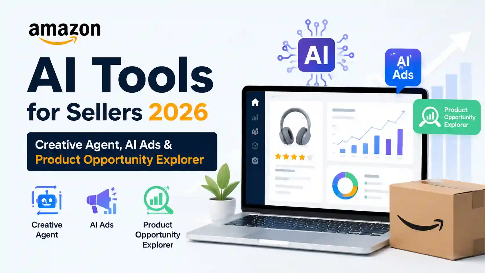 Amazon AI Tools for Sellers 2026 – Creative Agent, AI Ads & Product Opportunity Explorer